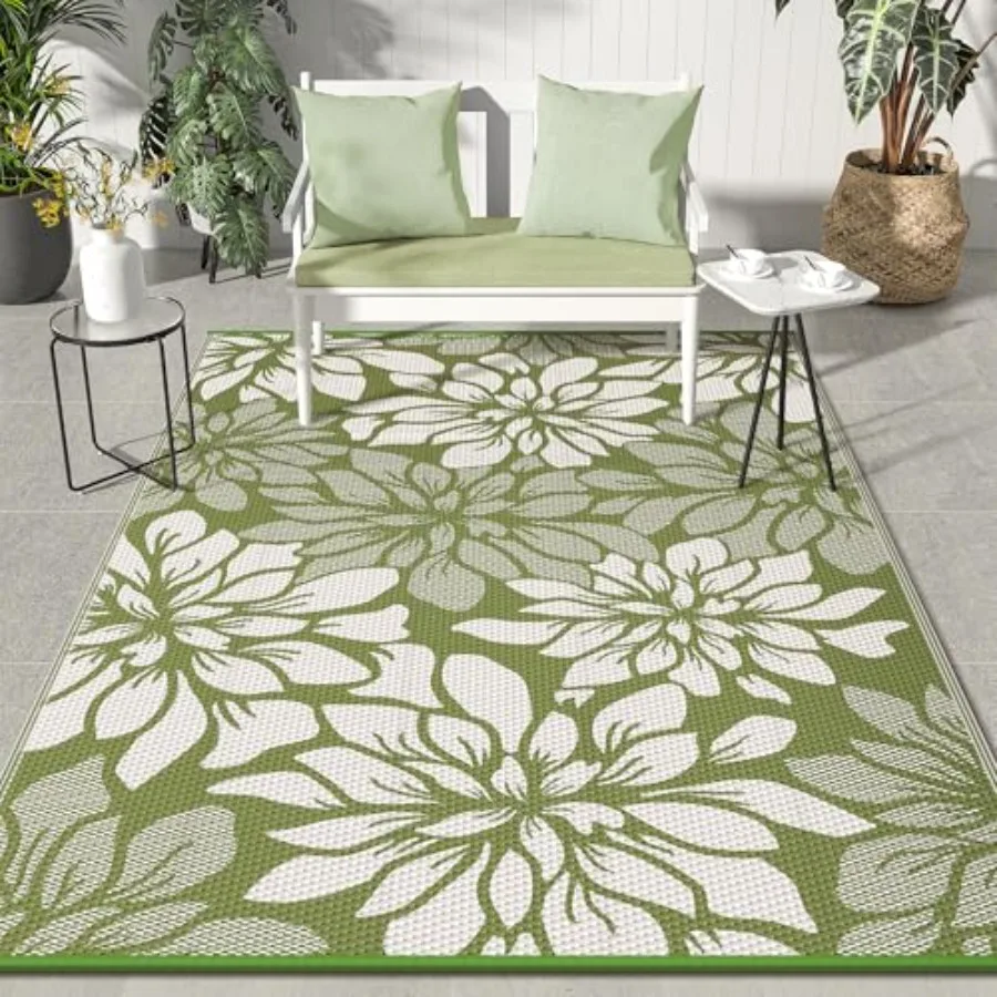 Outdoor Rug Waterproof for Patio Decor, 6' x 9' Reversible Plastic Straw Floral Camping Carpet, Large Area Rugs Mats for RV, Ca
Outdoor Rug Waterproof for Patio Decor, 6' x 9' Reversible Plastic Straw Floral Camping Carpet, Large Area Rugs Mats for RV, Ca