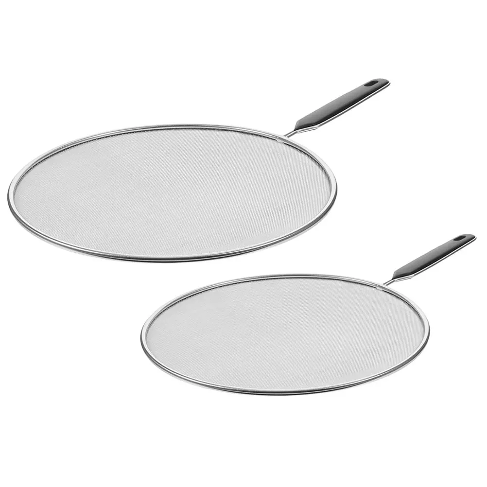 2Pcs Cooking Oil Splatter Guard Stainless Steel Mesh Frying Pan Cover Anti Sputtering Grease Screen Pot Lid Preserve Heat Flavor
2Pcs Cooking Oil Splatter Guard Stainless Steel Mesh Frying Pan Cover Anti Sputtering Grease Screen Pot Lid Preserve Heat Flavor