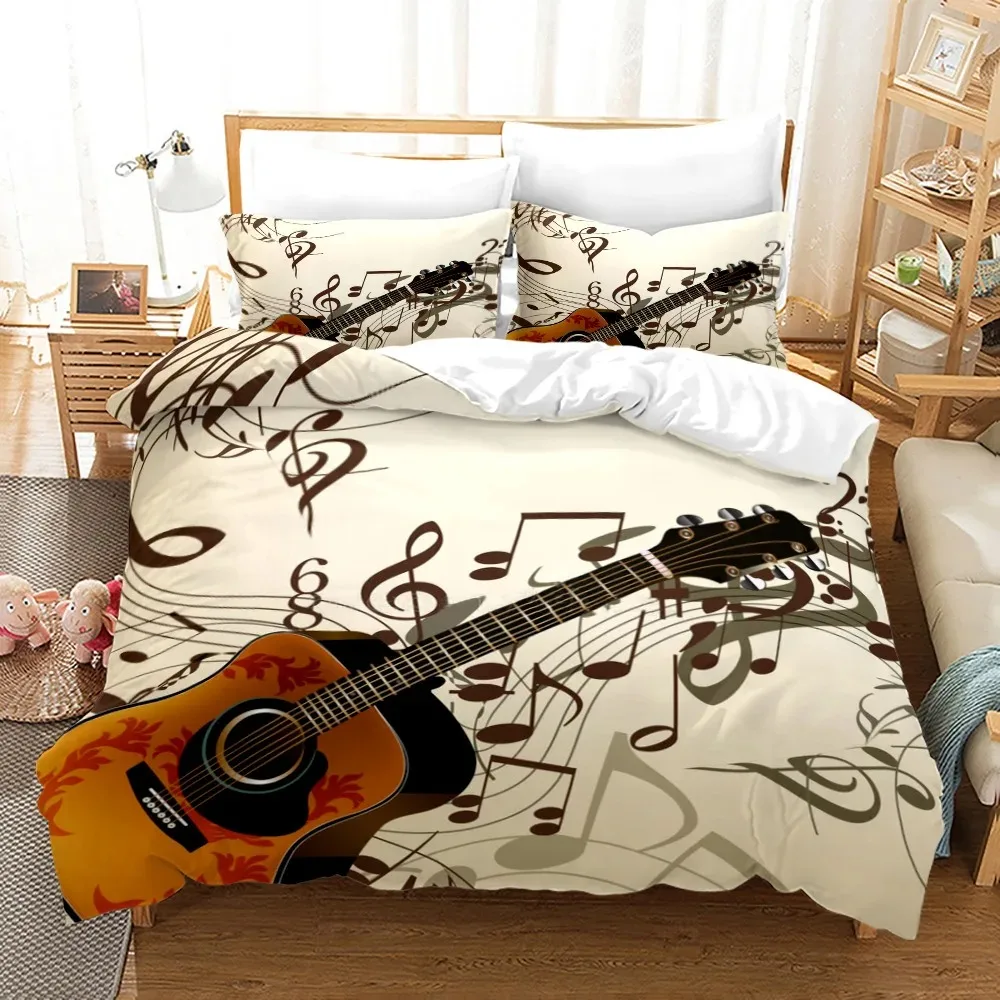 Guitar Bedding Set Duvet Cover Microfiber Fabric Bed Quilt Cover For Rock Fashion Boys Bedroom Home Bed Cover Set
Guitar Bedding Set Duvet Cover Microfiber Fabric Bed Quilt Cover For Rock Fashion Boys Bedroom Home Bed Cover Set