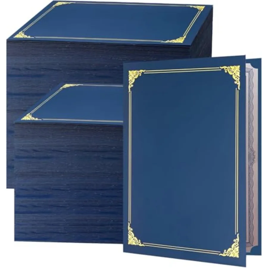 Pack Certificate Holders with Gold Foil Border Diploma Covers for Letter Size 8.5x11 Certificates, Awards, Graduation, and Docu
Pack Certificate Holders with Gold Foil Border Diploma Covers for Letter Size 8.5x11 Certificates, Awards, Graduation, and Docu
