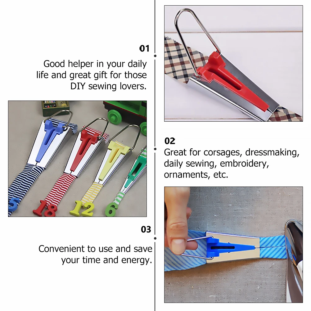 Quilting Sewing Crafting Fabric Edge Wrapper Bias Maker for Patchwork Binding Tape
Quilting Sewing Crafting Fabric Edge Wrapper Bias Maker for Patchwork Binding Tape