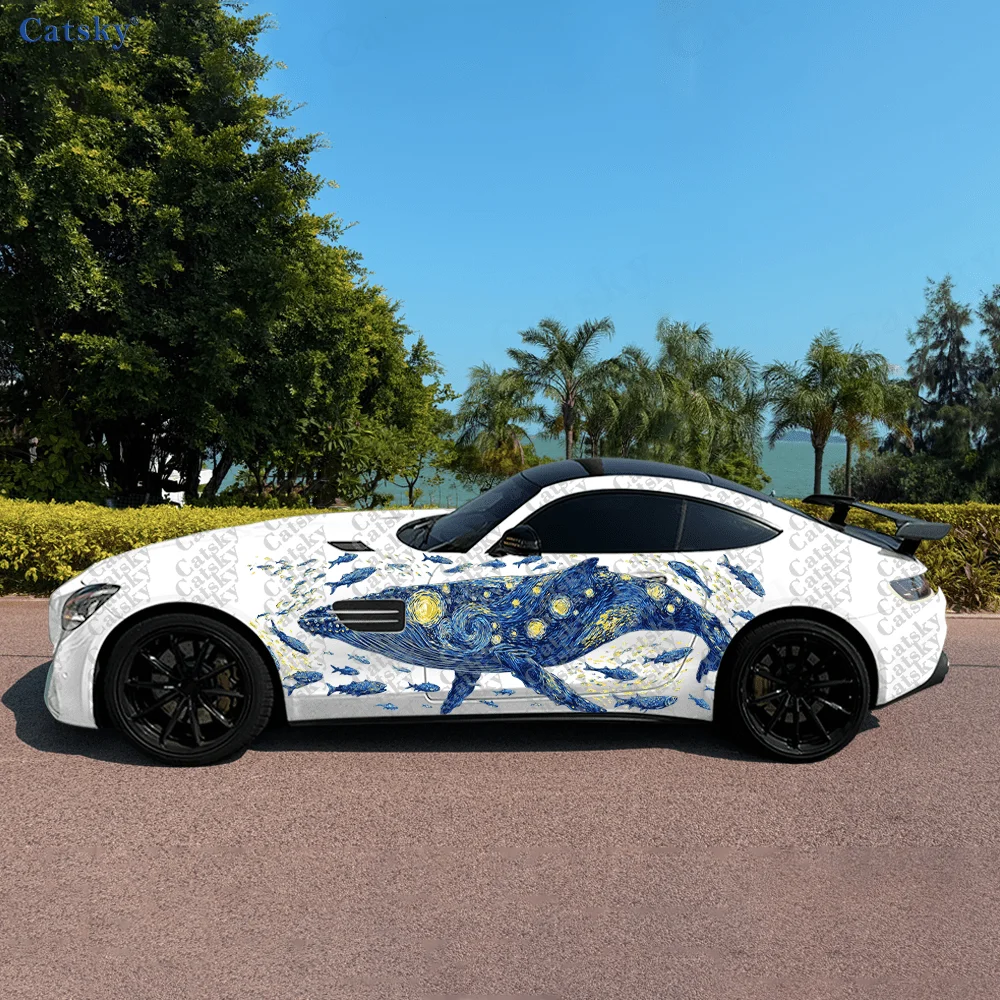 2pcs Van Gogh Style Dream Whale Car Side Wraps, Self-Adhesive PVC Waterproof & Scratch-Resistant Stickers, Car Accessory Gift
2pcs Van Gogh Style Dream Whale Car Side Wraps, Self-Adhesive PVC Waterproof & Scratch-Resistant Stickers, Car Accessory Gift