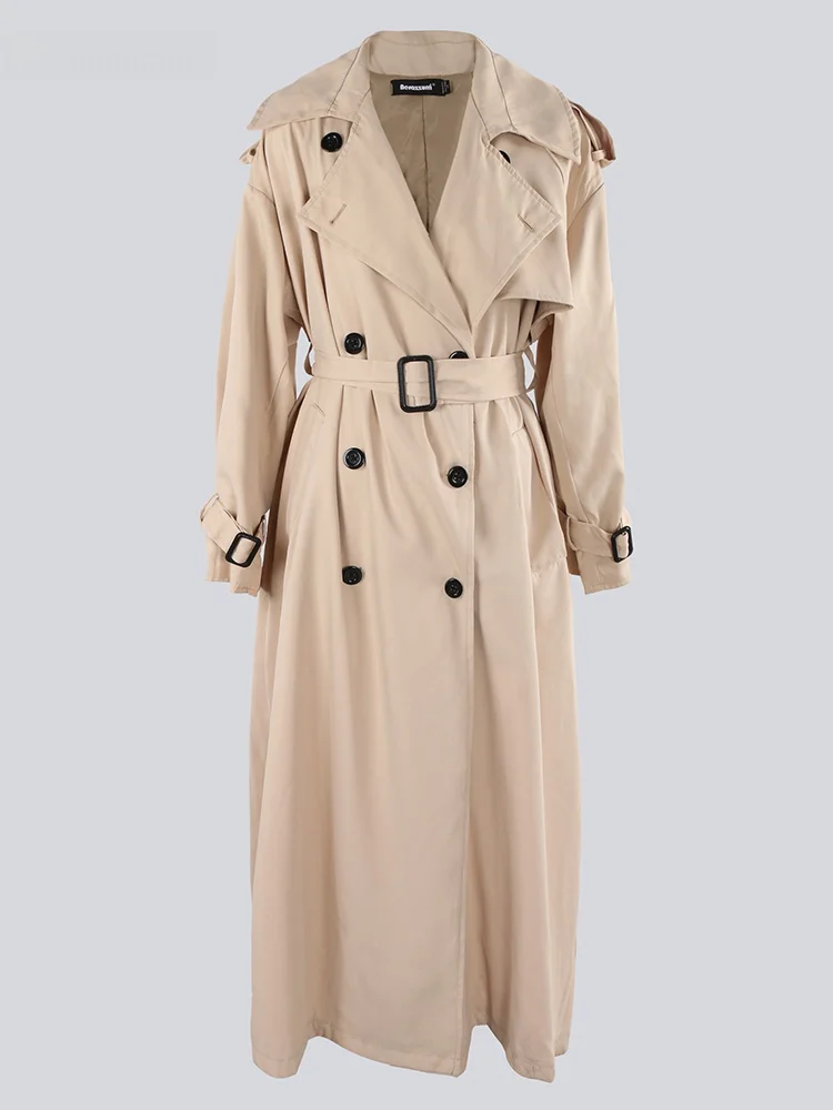 Nerazzurri Khaki Long Oversize Women's Coat Drifting Thin Faionable Korean Sle Commute Loose Fit Polyester Fiber
Nerazzurri Khaki Long Oversize Women's Coat Drifting Thin Faionable Korean Sle Commute Loose Fit Polyester Fiber