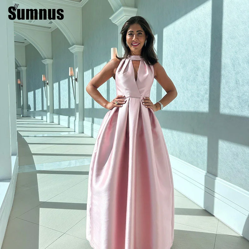 Sumnus Elegant A-Line Evening Dress Simple Pink Pleats Floor-Length Sleeveless Celebrity Formal Gowns فساتين سهرة Customized
Sumnus Elegant A-Line Evening Dress Simple Pink Pleats Floor-Length Sleeveless Celebrity Formal Gowns فساتين سهرة Customized