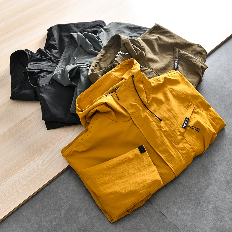 Outdoor Windproof Waterproof Casual Loose Fit Hooded Jacket Youth Fashion Spring Autumn Nylon Fabric Zipper Closure Outerwear
Outdoor Windproof Waterproof Casual Loose Fit Hooded Jacket Youth Fashion Spring Autumn Nylon Fabric Zipper Closure Outerwear