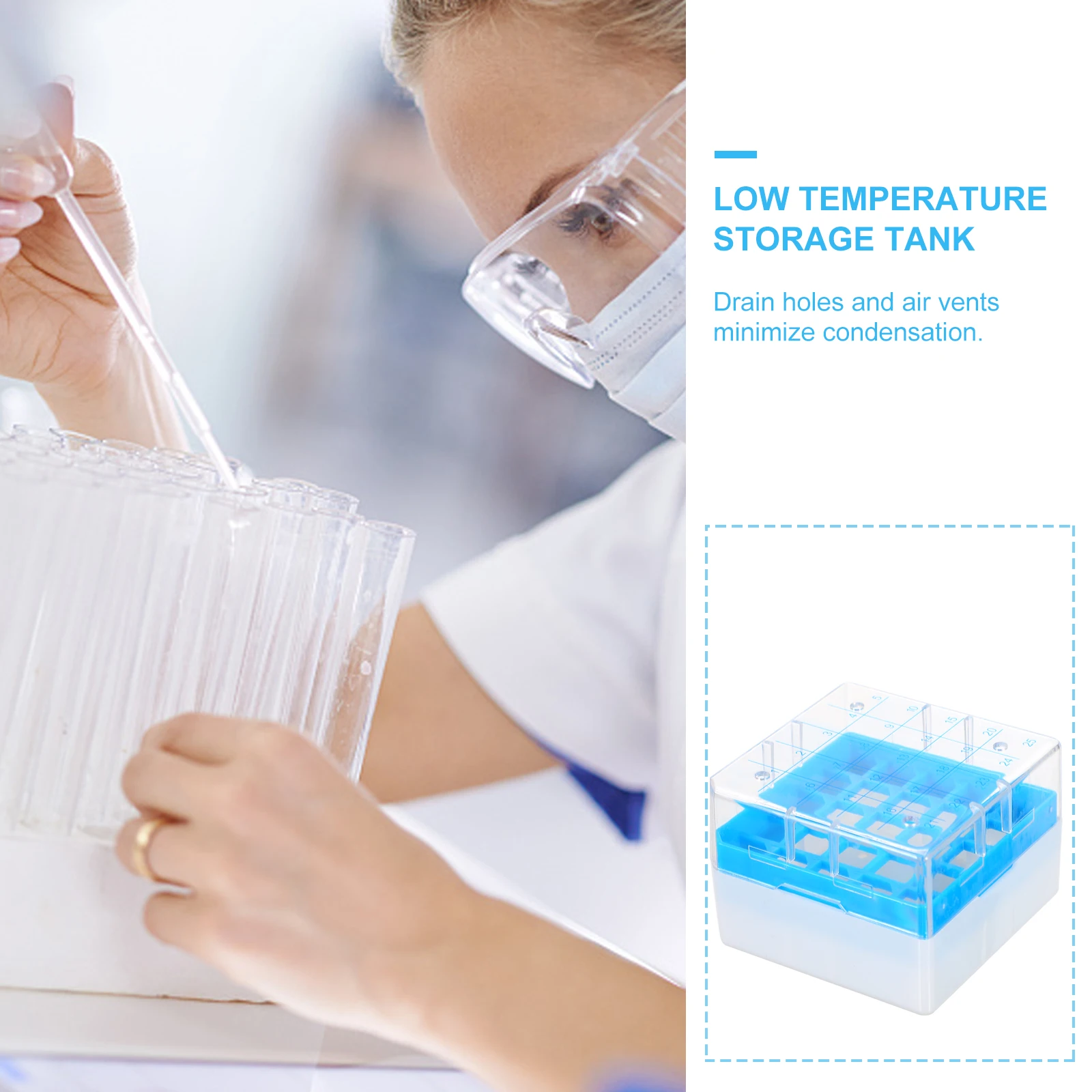 Freezing Tubes Box Cryogenic Cryovial Storage Box Microcentrifuge Tube Rack For Laboratory Freezer Liquid Nitrogen Cold 
Freezing Tubes Box Cryogenic Cryovial Storage Box Microcentrifuge Tube Rack For Laboratory Freezer Liquid Nitrogen Cold