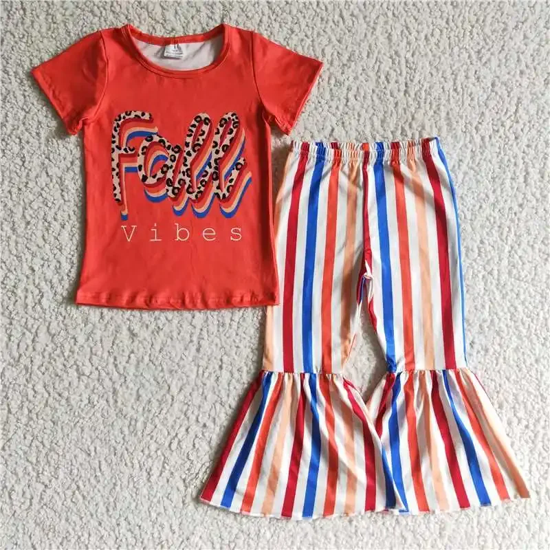2022 RTS Wholesale New Design Western Baby Girls Red Leopard Letters Print Short Shirt Stripes Pants Bell Bottoms Hot Selling
2022 RTS Wholesale New Design Western Baby Girls Red Leopard Letters Print Short Shirt Stripes Pants Bell Bottoms Hot Selling