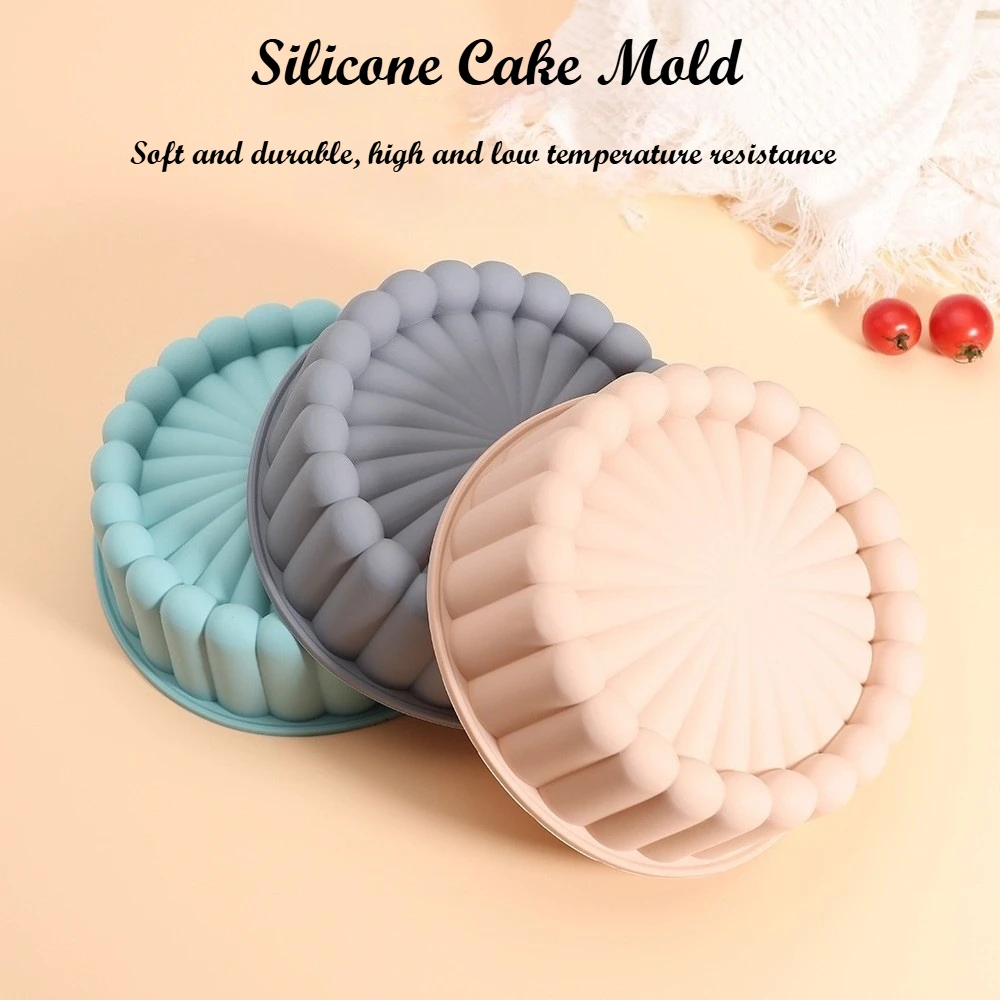 Round Silicone Cake Mold in Sunflower Pattern Great Baking Utensil for Desserts Applicable for Oven
Round Silicone Cake Mold in Sunflower Pattern Great Baking Utensil for Desserts Applicable for Oven