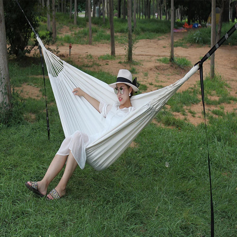 1Pcs Outdoor Casual Hammock Double Canvas Swing Chair 200x150cm Lightweight Strong Bearing for Camping Traveling Hiking 
1Pcs Outdoor Casual Hammock Double Canvas Swing Chair 200x150cm Lightweight Strong Bearing for Camping Traveling Hiking