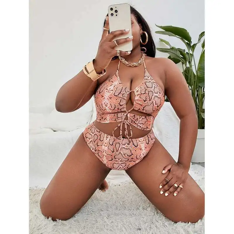 Snake Patterned Plus Size Split Swimsuit Women's Bikini New Hollowed Out Design High Waisted Bikini Women Elegantes Casual Y2k
Snake Patterned Plus Size Split Swimsuit Women's Bikini New Hollowed Out Design High Waisted Bikini Women Elegantes Casual Y2k
