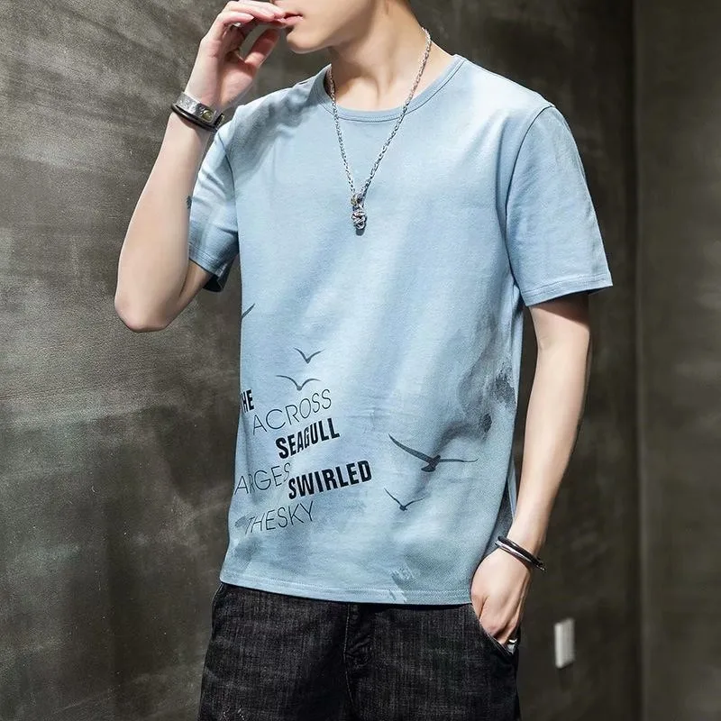 Ice Silk ort Sve T-irt round Ne Men's Youth Faion Clothing White Breathable Loose Fit Polyester Fiber Summer 2023
Ice Silk ort Sve T-irt round Ne Men's Youth Faion Clothing White Breathable Loose Fit Polyester Fiber Summer 2023