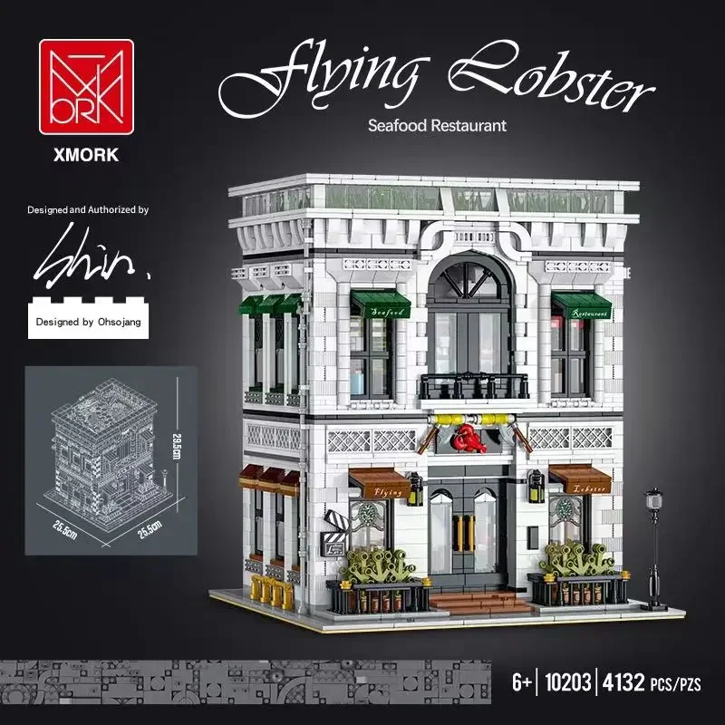 4132PCS Seafood Restaurant Model Building Blocks Creative City Street View MOC Bricks Set With Light Desktop Ornaments Kids Toys
4132PCS Seafood Restaurant Model Building Blocks Creative City Street View MOC Bricks Set With Light Desktop Ornaments Kids Toys