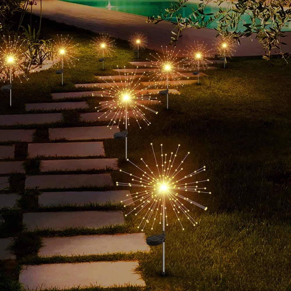 Outdoor Solar Garden Lights Decorative Landscape Light DIY Flowers Fireworks for Walkway Pathway Backyard Christmas Party Decor
Outdoor Solar Garden Lights Decorative Landscape Light DIY Flowers Fireworks for Walkway Pathway Backyard Christmas Party Decor