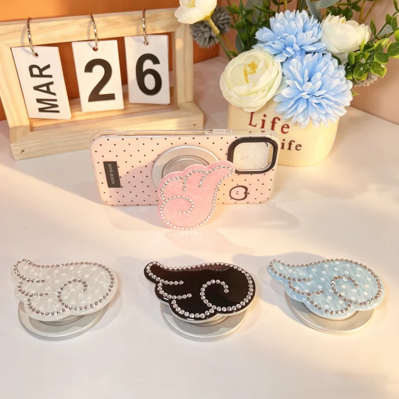 Korean Cute Wings For Magnetic Griptok Holder Phone Finger Ring Stand Support For Magsafe iPhone 17/16 Girl Bracket
Korean Cute Wings For Magnetic Griptok Holder Phone Finger Ring Stand Support For Magsafe iPhone 17/16 Girl Bracket