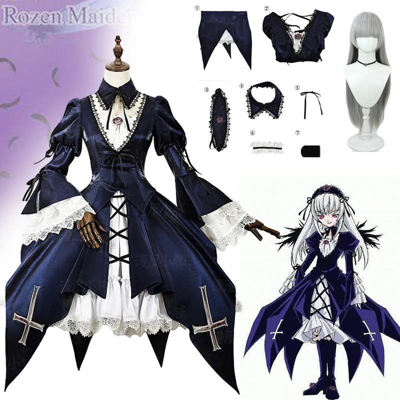 Rozen Maiden Suigintou Cosplay Mercury Lampe Manga Anime Costume Wig Japanese Gothic Lolita Lace Uniform Women Halloween Outfit
Rozen Maiden Suigintou Cosplay Mercury Lampe Manga Anime Costume Wig Japanese Gothic Lolita Lace Uniform Women Halloween Outfit
