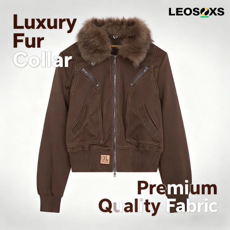 LEOSOXS New Winter Men's Padded Jacket Fur Collar Y2K Design Short Slim Fit American Style Long Sleeve Zipper Male Coats 2025
LEOSOXS New Winter Men's Padded Jacket Fur Collar Y2K Design Short Slim Fit American Style Long Sleeve Zipper Male Coats 2025