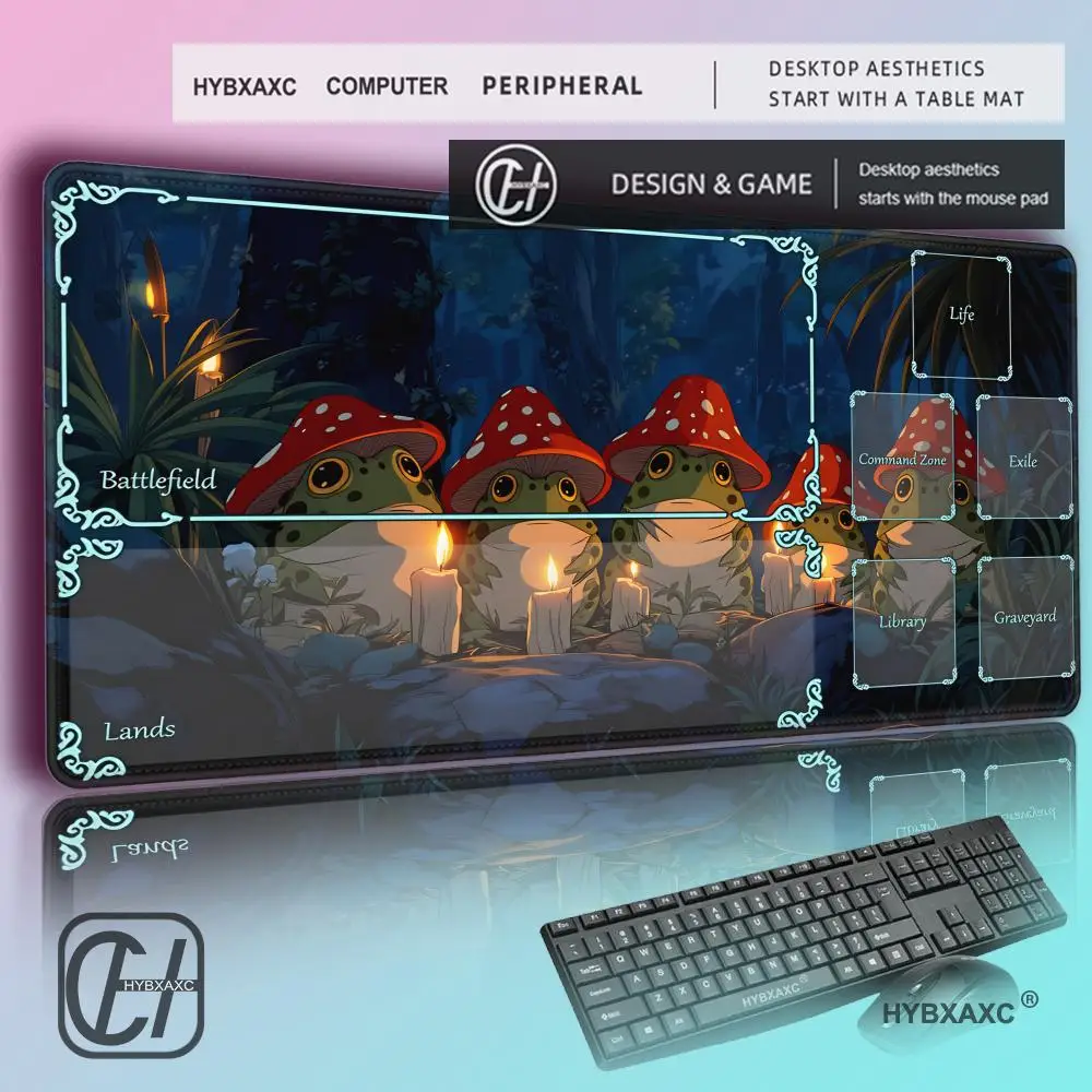 HYBXAXC Kawaii Mushroom hat frog Magic Playmat Card Battle Gaming Mat with zone mtg playmat desk mat suitable for game gathering
HYBXAXC Kawaii Mushroom hat frog Magic Playmat Card Battle Gaming Mat with zone mtg playmat desk mat suitable for game gathering