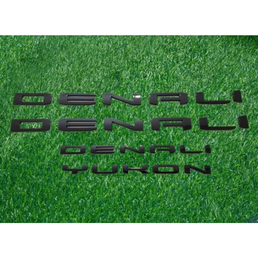 3D Letter Side Door Rear Tailgate Emblem Badge Nameplate Compatible for 2021-2023 Denali Yukon Set of 4Pcs Gloss Black
3D Letter Side Door Rear Tailgate Emblem Badge Nameplate Compatible for 2021-2023 Denali Yukon Set of 4Pcs Gloss Black