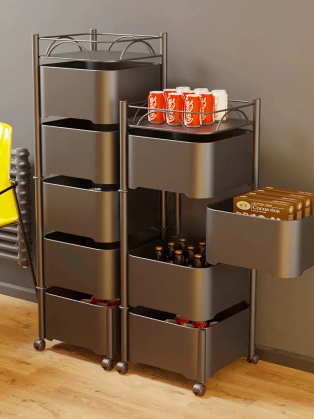 Kitchen Multi-Layer Rotating Storage Ra Small Cart Stand-On Vegetable Fruit Basket Home Storage elf Kitchen Use
Kitchen Multi-Layer Rotating Storage Ra Small Cart Stand-On Vegetable Fruit Basket Home Storage elf Kitchen Use