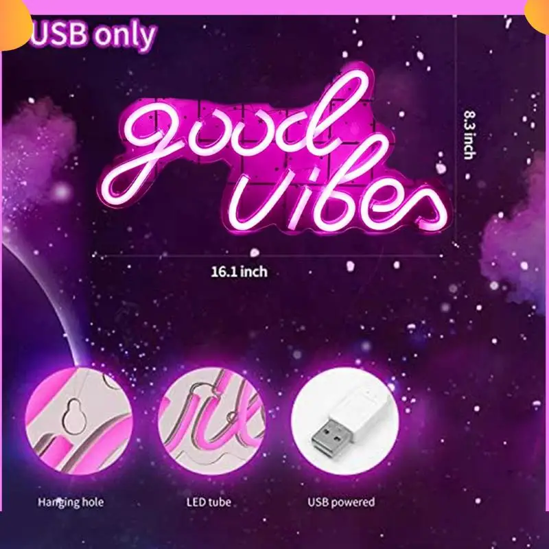 A23P Good Vibes неоновая вывеска свадебная настенная подвеска USB светодиодный неоновый свет для украшения спальни комнаты Декор
A23P Good Vibes неоновая вывеска свадебная настенная подвеска USB светодиодный неоновый свет для украшения спальни комнаты Декор