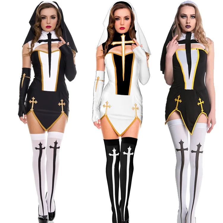 COSPLAY Costume New Nun Costume Game Uniform New Halloween Costume 
COSPLAY Costume New Nun Costume Game Uniform New Halloween Costume