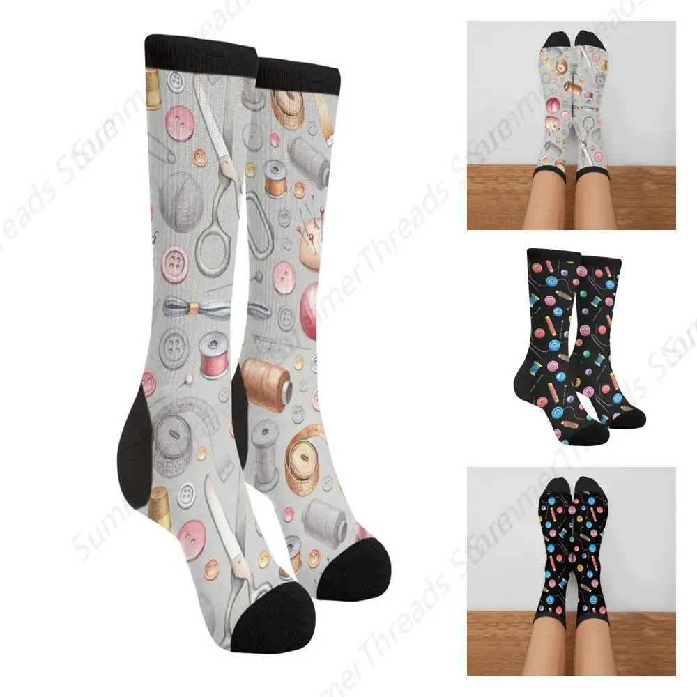Sewing Tool Multicolored Sewing Supplies Pins Tailor Casual Unisex Novelty Fun Crew Socks Fashion Comfortable Men And Women Sock
Sewing Tool Multicolored Sewing Supplies Pins Tailor Casual Unisex Novelty Fun Crew Socks Fashion Comfortable Men And Women Sock