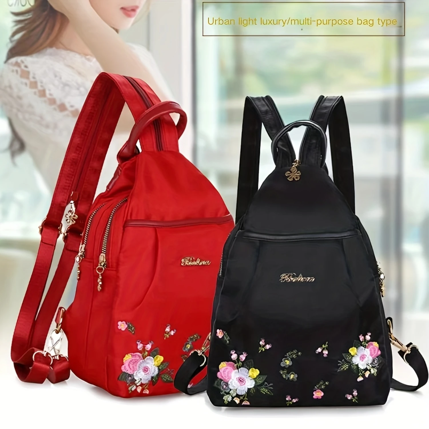 Embroidery Backpack For Women, Multi Functional Sling Backpack, Fashion Crossbody Bag With Zipper Strap
Embroidery Backpack For Women, Multi Functional Sling Backpack, Fashion Crossbody Bag With Zipper Strap