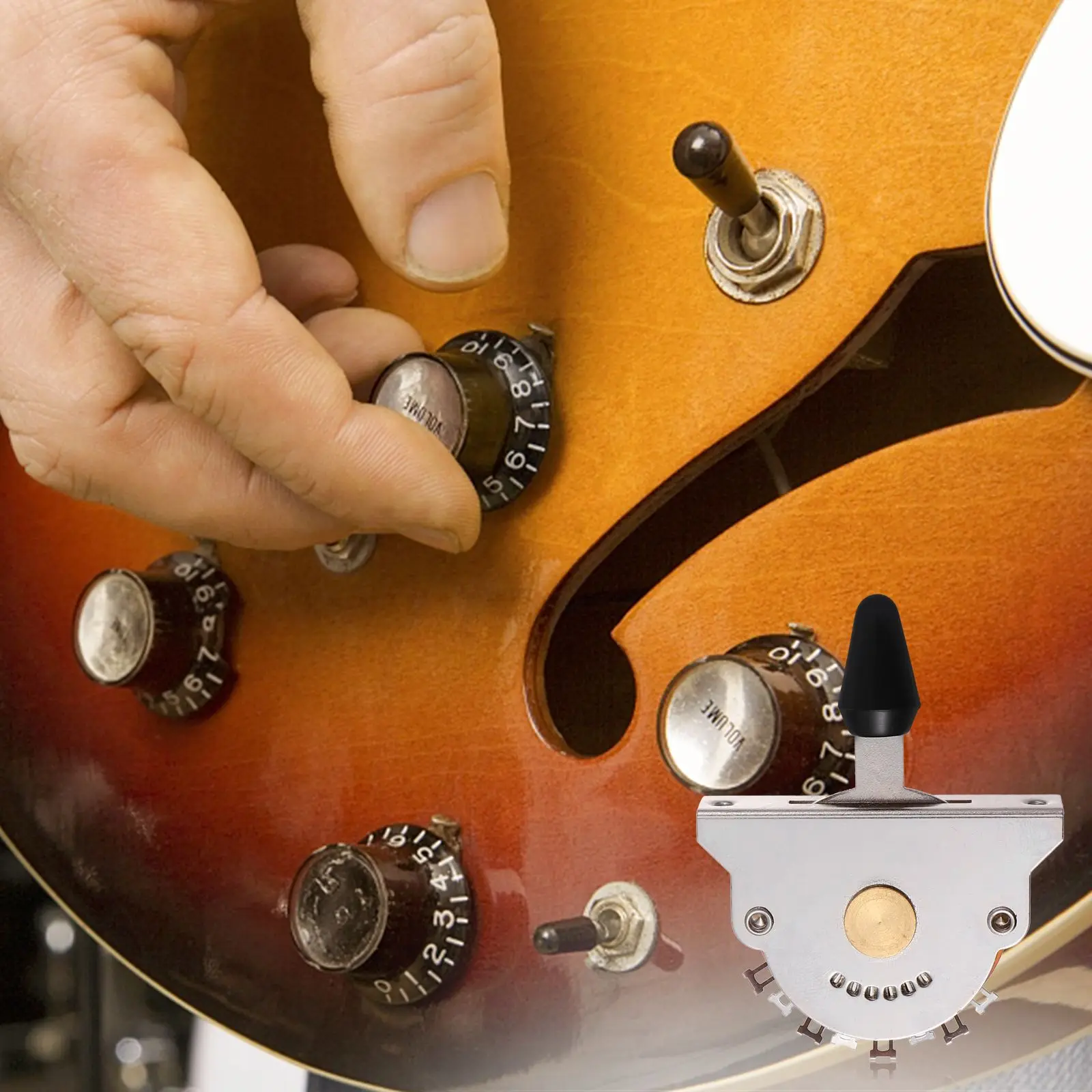 5-Way Toggle Electric Guitar Selector 1Pcs Reliable Upgrade Direct Fit No Stuck Bump Smooth Transition Guitar Accessory
5-Way Toggle Electric Guitar Selector 1Pcs Reliable Upgrade Direct Fit No Stuck Bump Smooth Transition Guitar Accessory