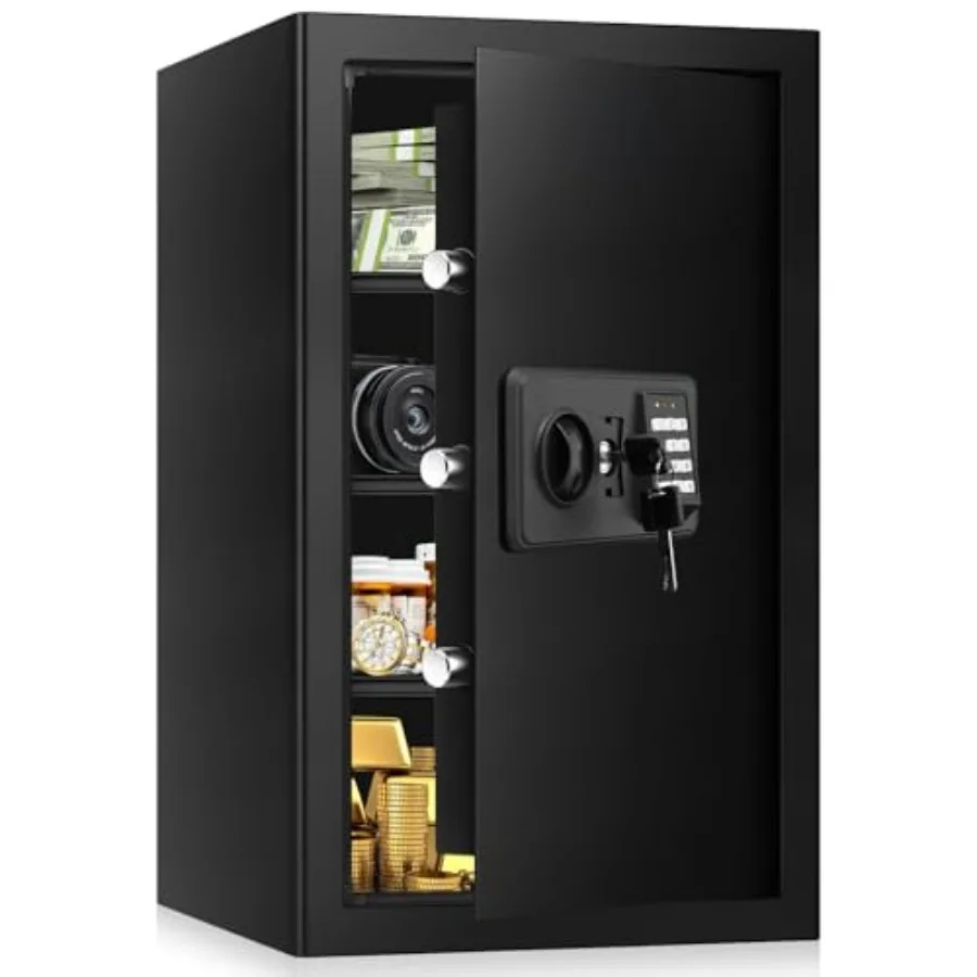 Home use fireproof waterproof safe: 5.2 cu ft digital combo lock, steel construction, black finish, fire-resistant up to 1200F
Home use fireproof waterproof safe: 5.2 cu ft digital combo lock, steel construction, black finish, fire-resistant up to 1200F