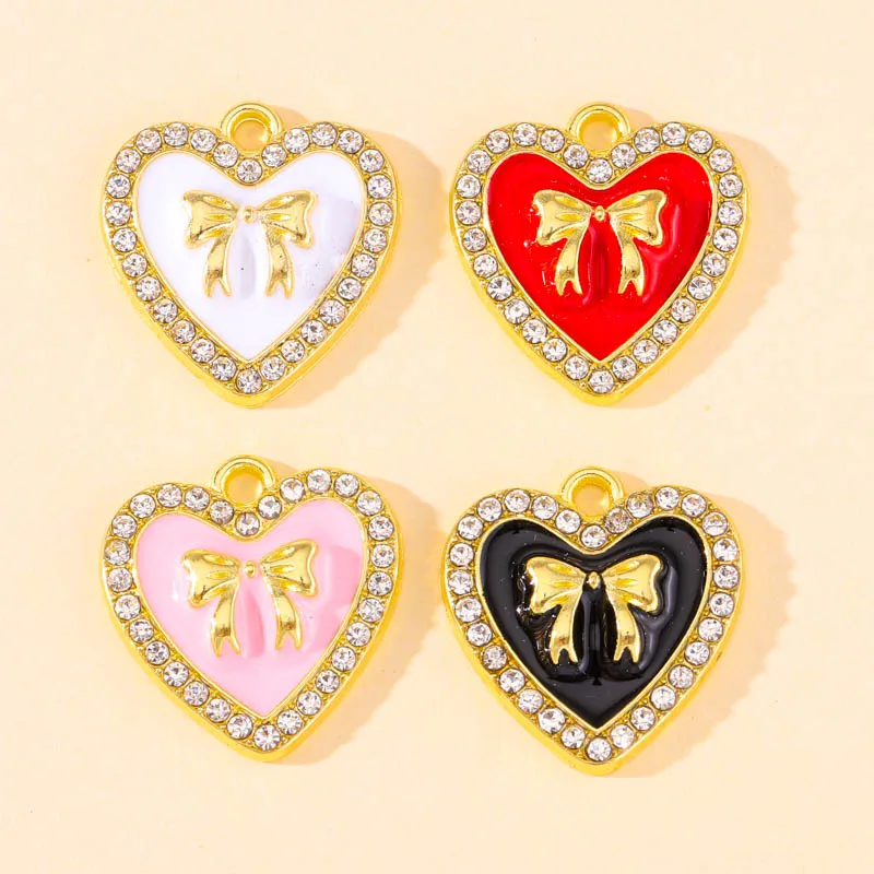 10Pcs 4 Color Enamel Bow Love Heart Shape Charms Metal Pendant for Women Dangle Earrings Necklace DIY Fashion Jewelry Accessorie
10Pcs 4 Color Enamel Bow Love Heart Shape Charms Metal Pendant for Women Dangle Earrings Necklace DIY Fashion Jewelry Accessorie