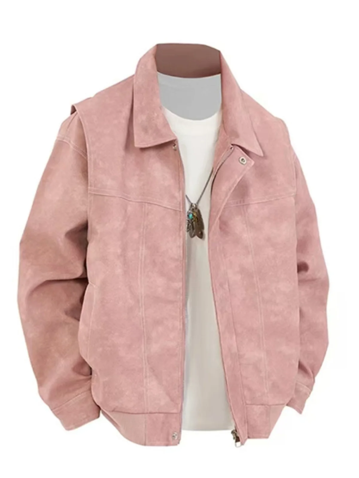 Розовая куртка из мягкой искусственной кожи для мужчин, модная американская ретро-модель с отложным воротником, мотоциклетная куртка, весенне-осенняя верхняя одежда для пар.
Розовая куртка из мягкой искусственной кожи для мужчин, модная американская ретро-модель с отложным воротником, мотоциклетная куртка, весенне-осенняя верхняя одежда для пар.