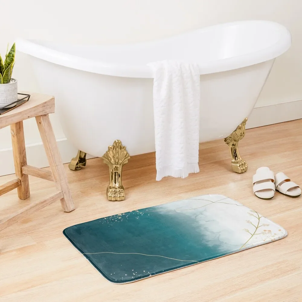 Teal and White Background with Golden Splatter and Branches. Bath Mat Bathroom Floor Mats In The Bathroom Bathroom Supplies Mat
Teal and White Background with Golden Splatter and Branches. Bath Mat Bathroom Floor Mats In The Bathroom Bathroom Supplies Mat