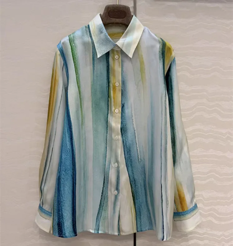 Customization European women's clothing - new summer styles for 2026 Long-sleeved button-down printed silk blouse shirt
Customization European women's clothing - new summer styles for 2026 Long-sleeved button-down printed silk blouse shirt