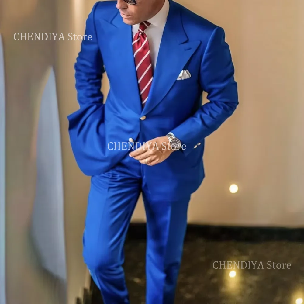 Men's Suits Two Piece Chic Solid Color Single Breasted Peak Lapel Outfits Fashion Slim Fit Casual Business Party Wedding Suits
Men's Suits Two Piece Chic Solid Color Single Breasted Peak Lapel Outfits Fashion Slim Fit Casual Business Party Wedding Suits