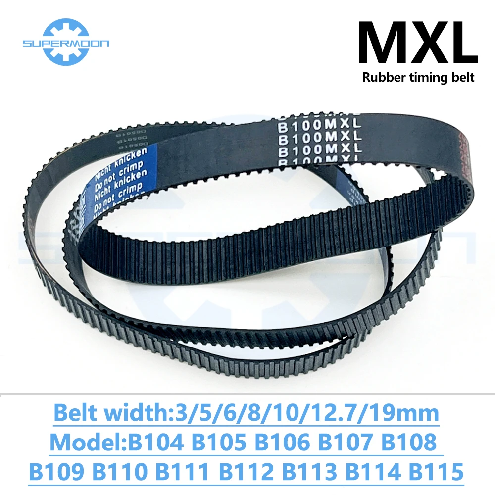MXL Timing Belt B104 B105 B106 B107 B108 B109 B110 B111 B112 B113 B114 B115 Width 3-19mm Rubber Closed-Loop Belt 3D printer part
MXL Timing Belt B104 B105 B106 B107 B108 B109 B110 B111 B112 B113 B114 B115 Width 3-19mm Rubber Closed-Loop Belt 3D printer part