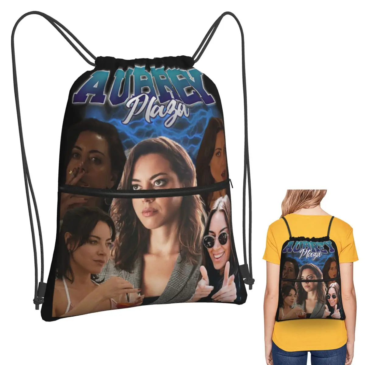 Aubrey Plaza Retro Style Backpacks Multi-function Drawstring Bundle Pocket Sports Bag Book Bags for Travel School
Aubrey Plaza Retro Style Backpacks Multi-function Drawstring Bundle Pocket Sports Bag Book Bags for Travel School