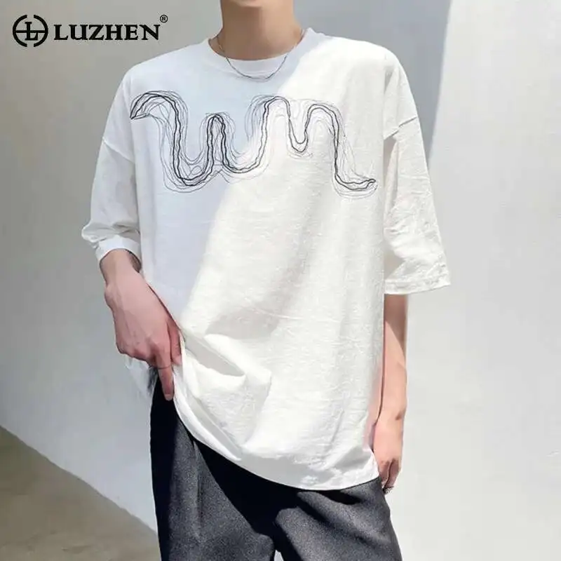 LUZHEN 2025 Summer Personalized Stripe Printed Short Sleeve T-shirts Men's Fashion Loose Round Neck Handsome Male Tops JY1092
LUZHEN 2025 Summer Personalized Stripe Printed Short Sleeve T-shirts Men's Fashion Loose Round Neck Handsome Male Tops JY1092