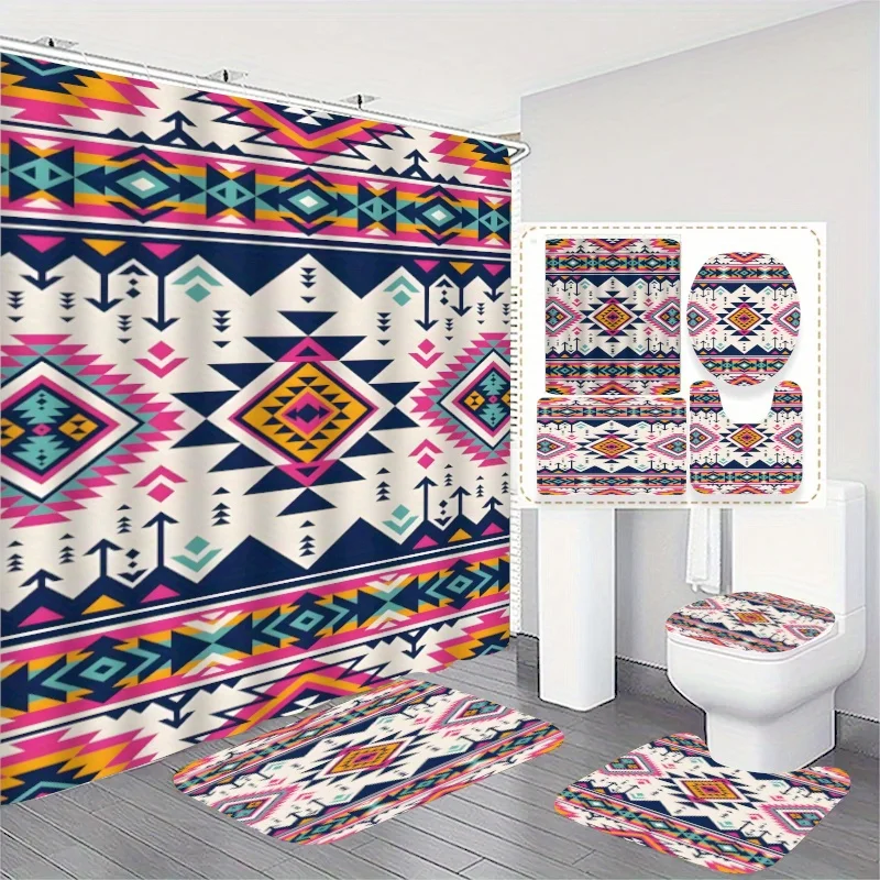 4pcss Bathroom Set Full Set Personalized Pattern Print Pattern, Home Décor Elegant Modern Design, Home Décor Shower Curtain, Com
4pcss Bathroom Set Full Set Personalized Pattern Print Pattern, Home Décor Elegant Modern Design, Home Décor Shower Curtain, Com