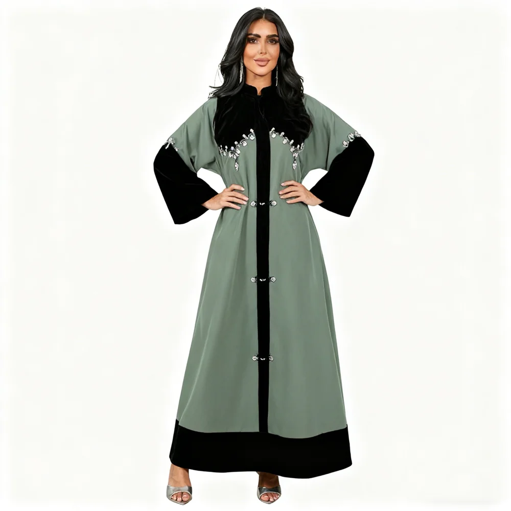 Diamonds Velvet Abaya Dubai Kaftan Modest Woman Muslim Dress Ramadan Eid Abbayas Jalabiya Turkey Caftan Femme Robe Islam Clothes
Diamonds Velvet Abaya Dubai Kaftan Modest Woman Muslim Dress Ramadan Eid Abbayas Jalabiya Turkey Caftan Femme Robe Islam Clothes