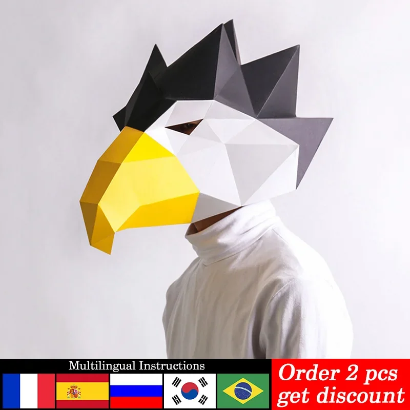 Condor Eagle Animal Adult Mask Paper Model,3D Papercraft Art Origami Costume Party Cosplay,Handmade DIY Craft RTY081
Condor Eagle Animal Adult Mask Paper Model,3D Papercraft Art Origami Costume Party Cosplay,Handmade DIY Craft RTY081