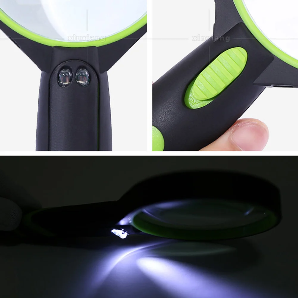 10x Optical Glass Magnifier Portable Handheld 2 LED Light Lightweight 75mm Lens Diameter Jewelry Circuit Reading Loupe
10x Optical Glass Magnifier Portable Handheld 2 LED Light Lightweight 75mm Lens Diameter Jewelry Circuit Reading Loupe