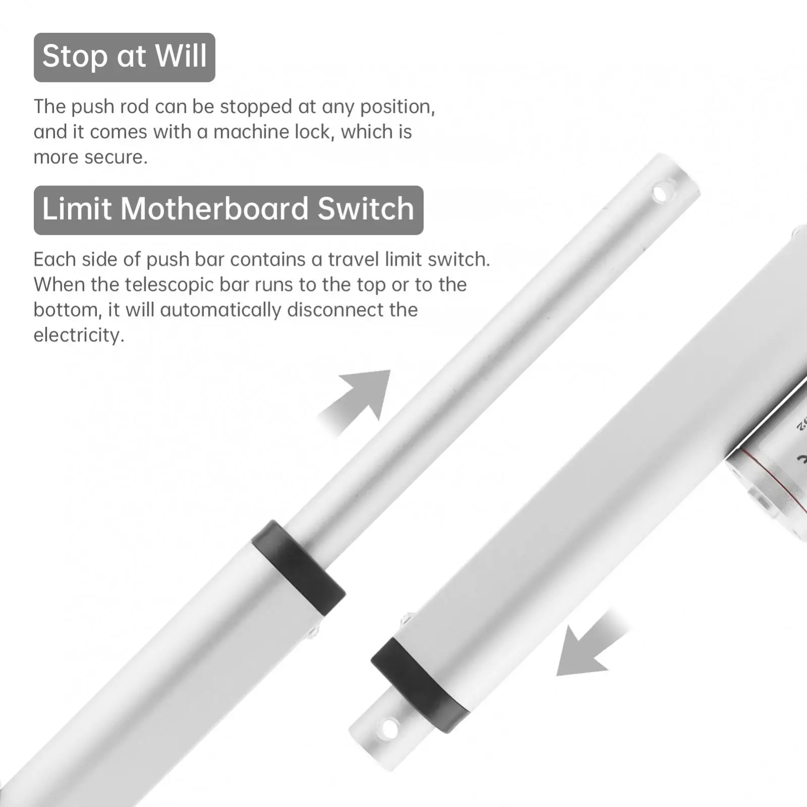 DC 12V Linear Motion Actuator 14mm/s 1000N/220lb IP54 Waterproof Electric Linear Actuator Motor with Panel Switch, Bracket Tools
DC 12V Linear Motion Actuator 14mm/s 1000N/220lb IP54 Waterproof Electric Linear Actuator Motor with Panel Switch, Bracket Tools