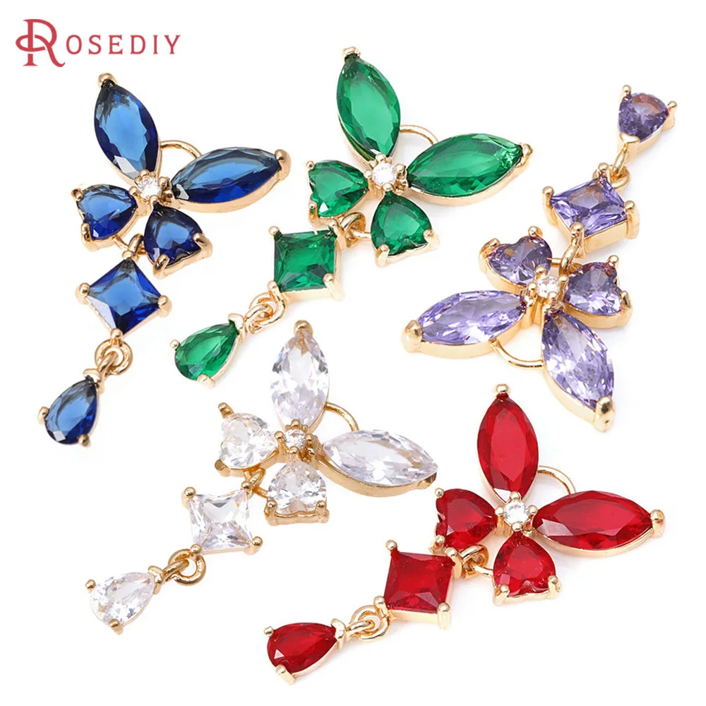4PCS 18K Gold Color Brass Glass Butterfly Charms Pendants High Quality Necklace Earrings Jewelry Diy Accessories Making Supplies
4PCS 18K Gold Color Brass Glass Butterfly Charms Pendants High Quality Necklace Earrings Jewelry Diy Accessories Making Supplies