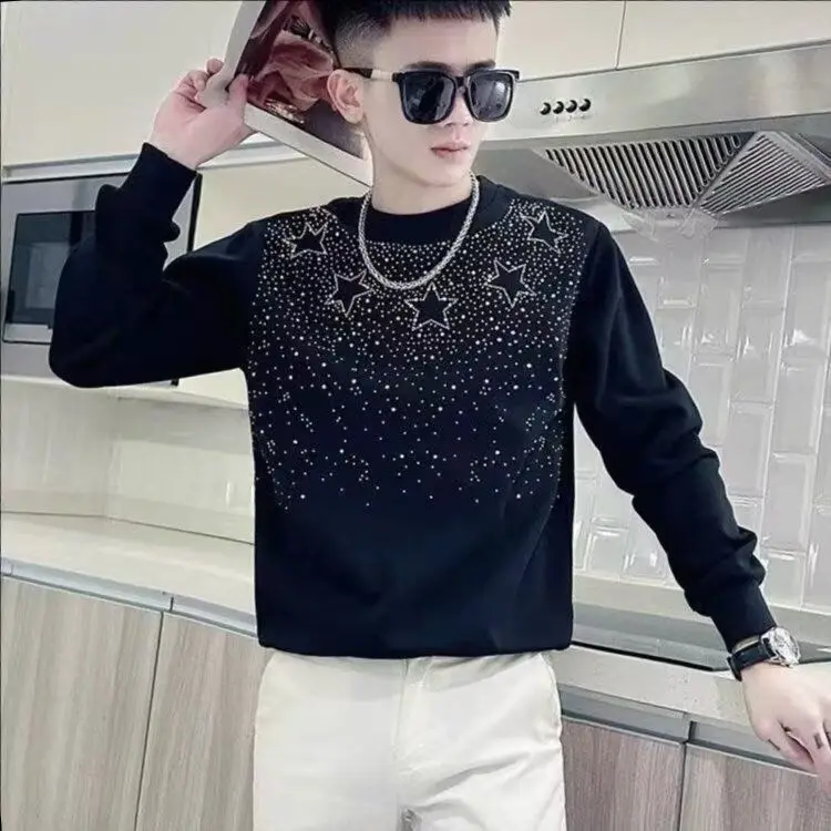 Модная мужская толстовка со стразами на подкладке Fce, повседневная длинная Sve Boting irt, корейская модная осенне-зимняя уличная одежда
Модная мужская толстовка со стразами на подкладке Fce, повседневная длинная Sve Boting irt, корейская модная осенне-зимняя уличная одежда