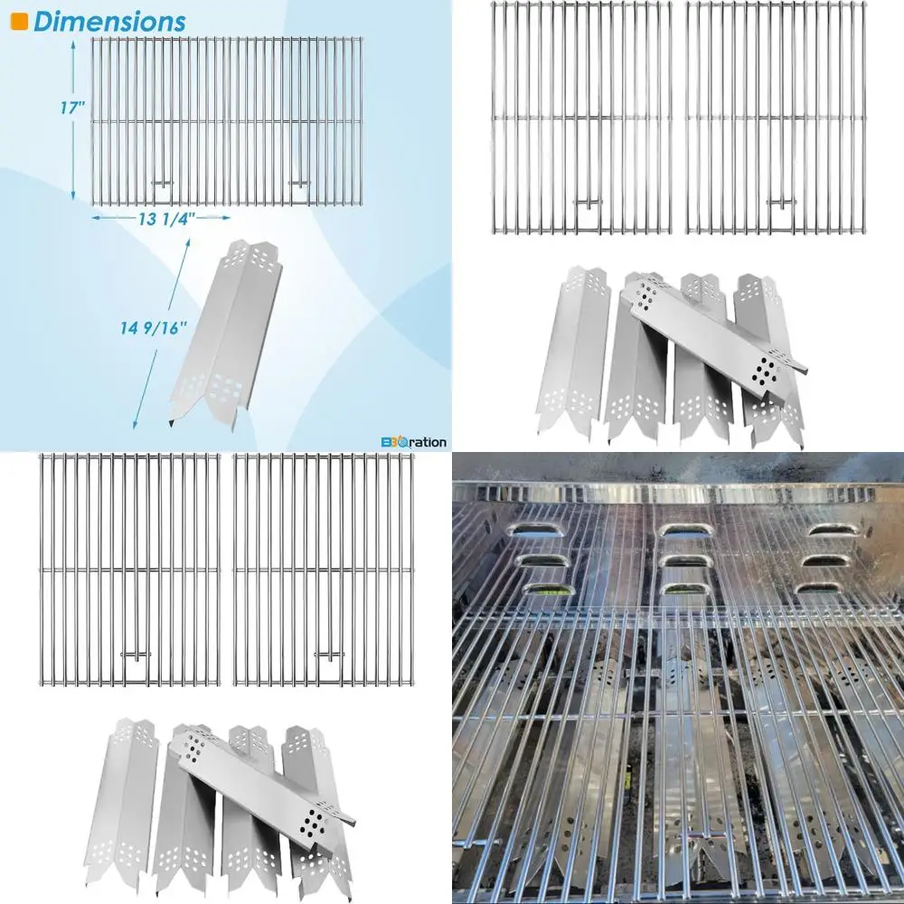 Nexgrill 5-Burner 720-0888S/N & 4-Burner 720-0830H Grill Parts Kit: Heat Shield & Cooking Grates
Nexgrill 5-Burner 720-0888S/N & 4-Burner 720-0830H Grill Parts Kit: Heat Shield & Cooking Grates