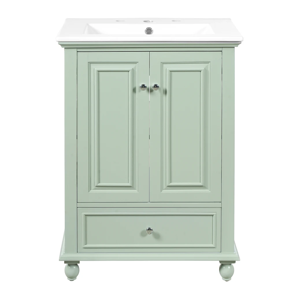 24 inch bathroom vanity with ceramic sink, bathroom storage cabinet with soft closed door, bathroom cabinet with drawers
24 inch bathroom vanity with ceramic sink, bathroom storage cabinet with soft closed door, bathroom cabinet with drawers