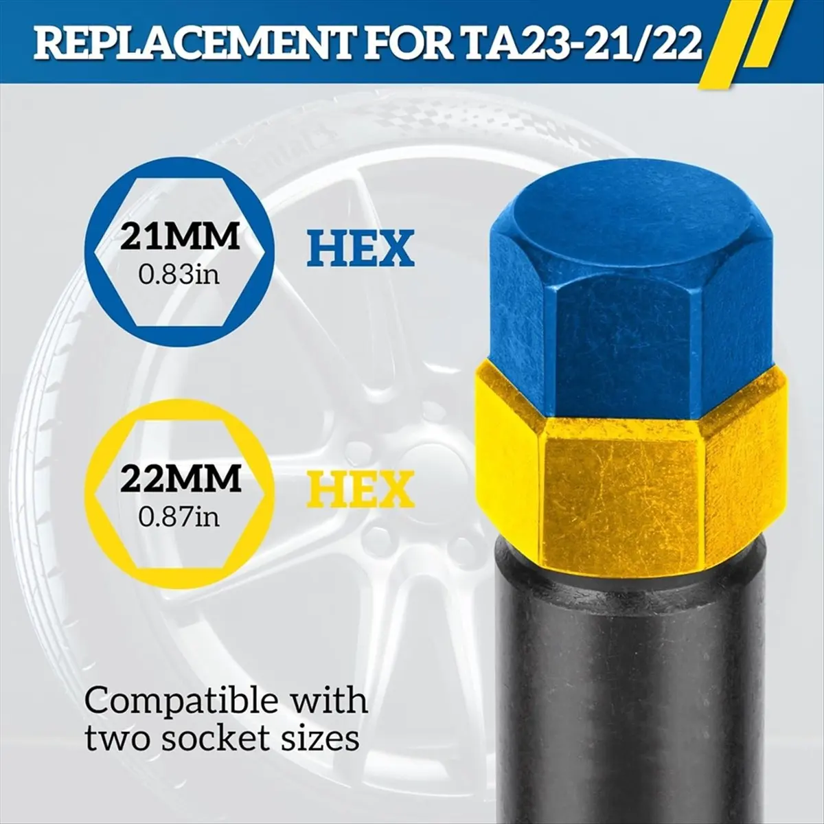A56K 10 Spline Lug Nut Key Replacement for TA23-21/22,10 Point Spline Lug Nut Key, Passenger 21MM and 22MM Hex Drive
A56K 10 Spline Lug Nut Key Replacement for TA23-21/22,10 Point Spline Lug Nut Key, Passenger 21MM and 22MM Hex Drive