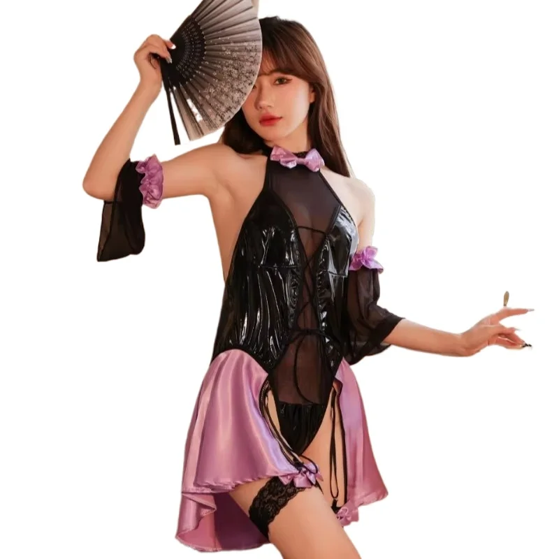 Japanese Cute Punk Gothic Lace Sexy Lingerie for Women Maid Temptation Evil Demon Perspective Cosplay Backless Bodysuit Costumes
Japanese Cute Punk Gothic Lace Sexy Lingerie for Women Maid Temptation Evil Demon Perspective Cosplay Backless Bodysuit Costumes