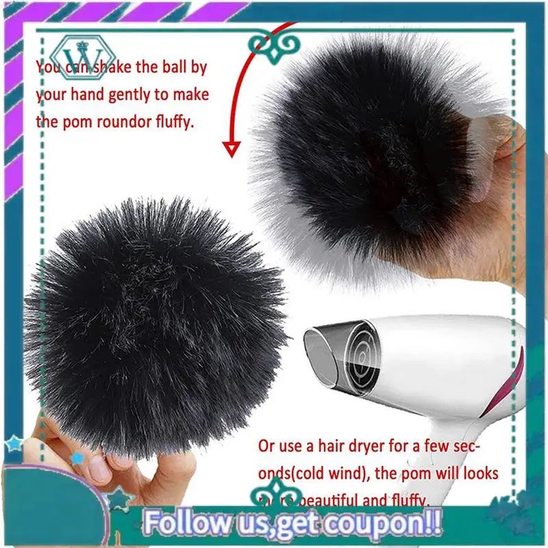 Premium 40 Pieces DIY Faux Fox Fur Pom Pom With Elastic Loop For Hats Keychains Scarves Gloves Bags Accessories
Premium 40 Pieces DIY Faux Fox Fur Pom Pom With Elastic Loop For Hats Keychains Scarves Gloves Bags Accessories