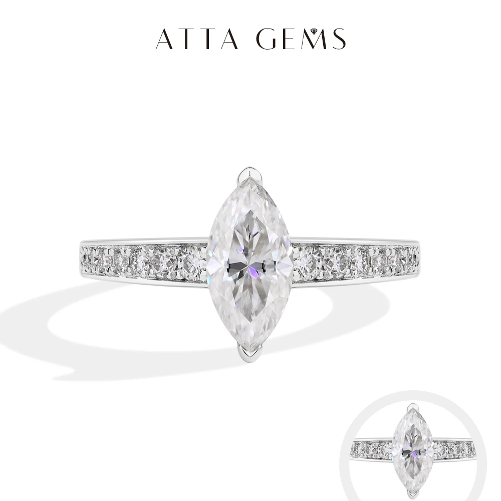 ATTAGEMS 1.0CT Moissanite Ring for Women 5*10mm Marquise Cut Stone S925 Pure Silver Wedding Engagement Luxury Rings Fine Jewelry
ATTAGEMS 1.0CT Moissanite Ring for Women 5*10mm Marquise Cut Stone S925 Pure Silver Wedding Engagement Luxury Rings Fine Jewelry